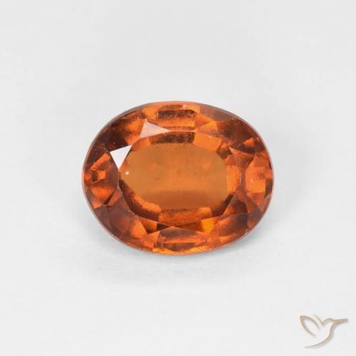 1.53ct Naturale Medium Dark-Orange Granato hessonite, Ovale, VS