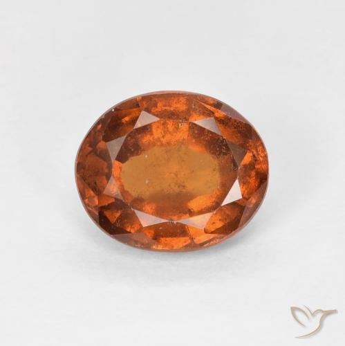 1.75ct Naturale Medium Dark-Orange Granato hessonite, Ovale, VS