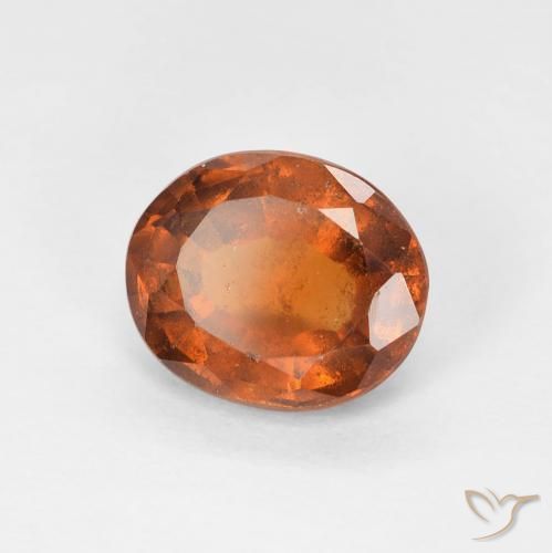 Granato hessonite Medium Dark-Orange naturale da 1.75 ct, Ovale, VS