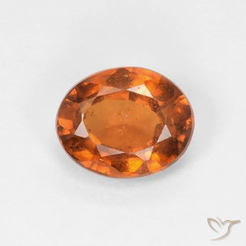 1.71ct Naturale Arancione scuro Granato hessonite, Ovale, VS