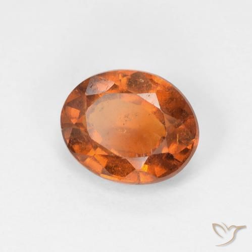 Granato hessonite Arancione scuro naturale da 1.71 ct, Ovale, VS