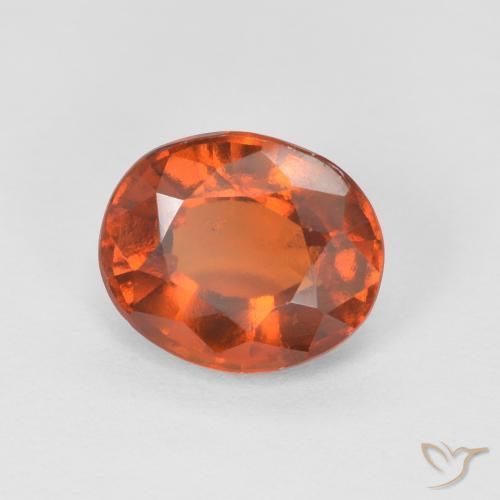 Granato hessonite Medium Dark-Orange naturale da 1.74 ct, Ovale, VS
