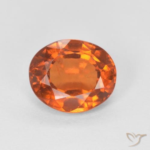 1.51ct Naturale Medium Dark-Orange Granato hessonite, Ovale, VS
