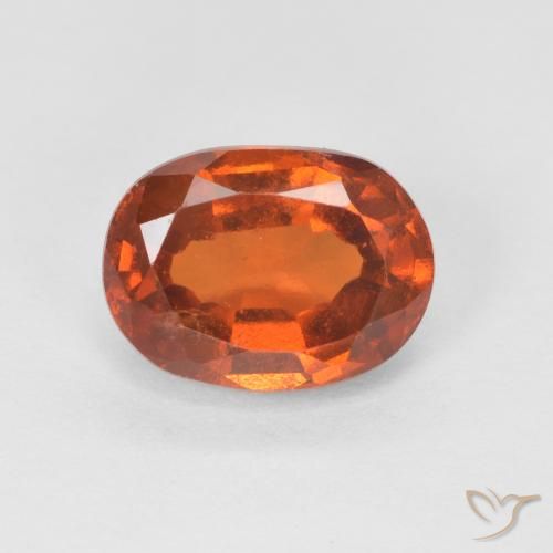1.44ct Naturale Medium Dark-Orange Granato hessonite, Ovale, VS