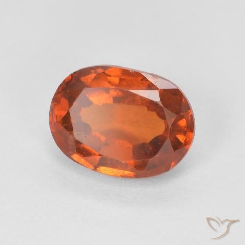 Granato hessonite Medium Dark-Orange naturale da 1.44 ct, Ovale, VS