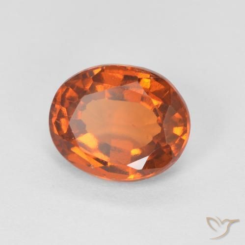 Granato hessonite Arancione scuro naturale da 1.43 ct, Ovale, VVS