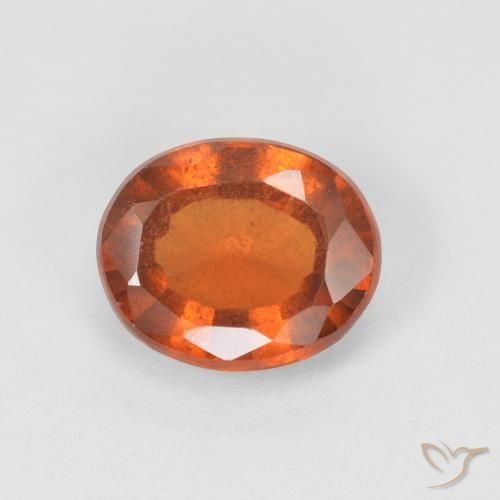 1.34ct Naturale Medium Dark-Orange Granato hessonite, Ovale, VS