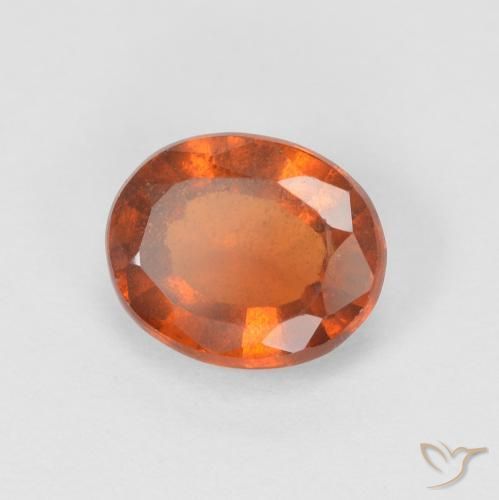 Granato hessonite Medium Dark-Orange naturale da 1.34 ct, Ovale, VS
