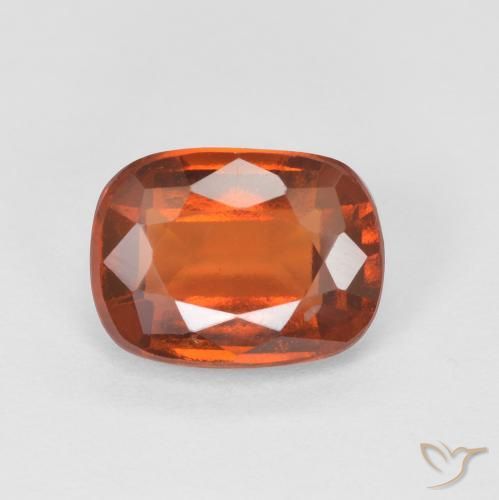 1.90ct Naturale Arancione rossastra Granato hessonite, Cuscino, VS-SI