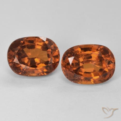 3.94ctw Naturale Arancione Ambra Granato hessonite, Cuscino, VS-SI