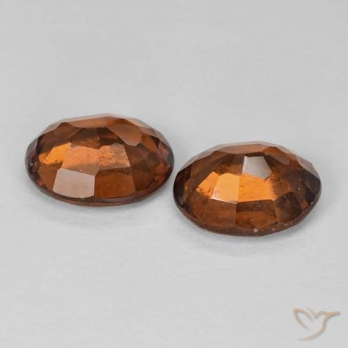 Gemme di Granato hessonite Arancione scuro naturale da 2.88 ct, Ovale, VS-SI