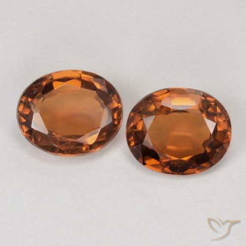 3.02ctw Naturale Arancione Ambra Granato hessonite, Ovale, VS-SI