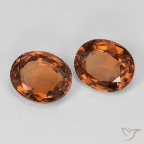 Gemme di Granato hessonite Arancione Ambra naturale da 3.02 ct, Ovale, VS-SI