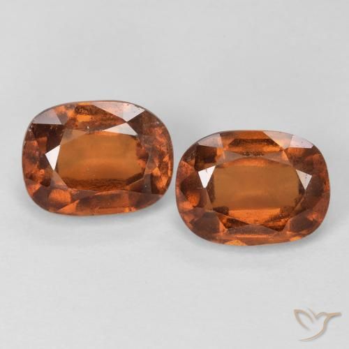 3.60ctw Naturale Arancione scuro Granato hessonite, Cuscino, VS-SI