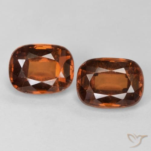 3.90ctw Naturale Arancione Ambra Granato hessonite, Cuscino, VS-SI