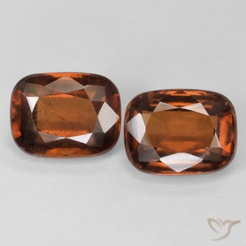 5.38ctw Naturale Arancione scuro Granato hessonite, Cuscino, VS-SI