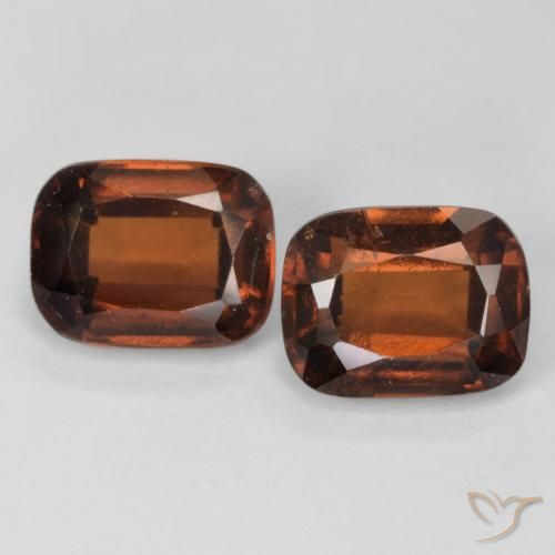 5.17ctw Naturale Arancione scuro Granato hessonite, Cuscino, VS-SI