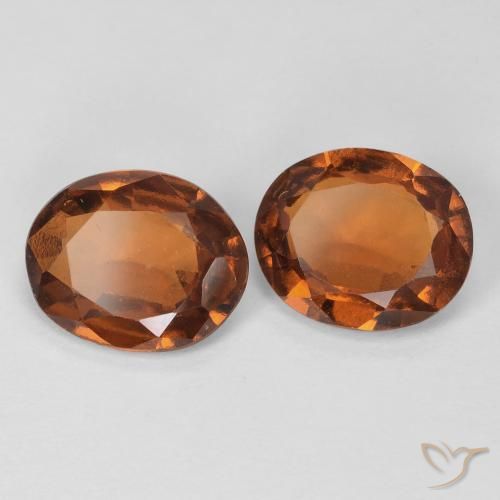 Gemme di Granato hessonite Arancione Ambra naturale da 3.47 ct, Ovale, VS-SI