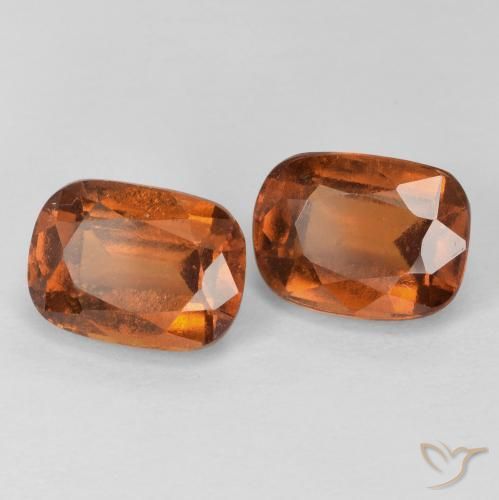 Gemme di Granato hessonite Arancione Ambra naturale da 4.35 ct, Cuscino, VS-SI