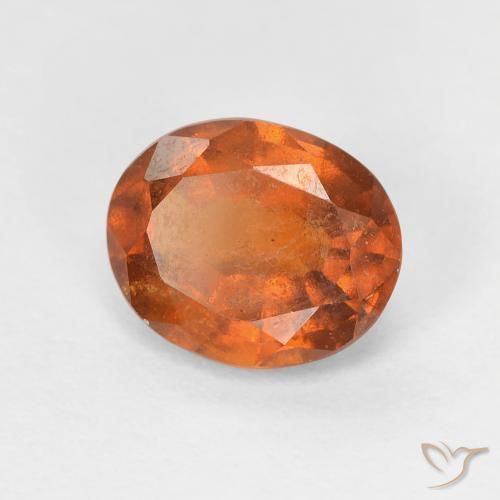 Granato hessonite Arancione scuro naturale da 1.45 ct, Ovale, VS-SI
