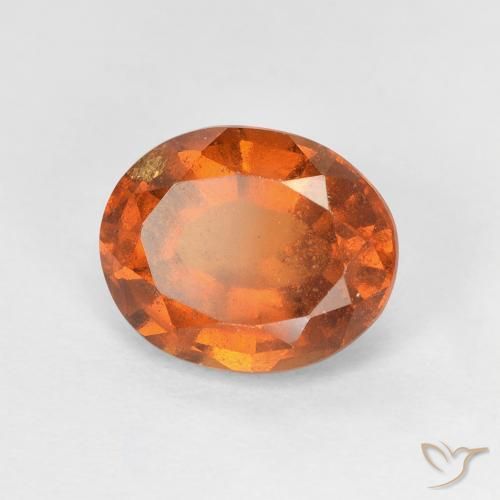 Granato hessonite Arancione scuro naturale da 2.66 ct, Ovale, VS-SI