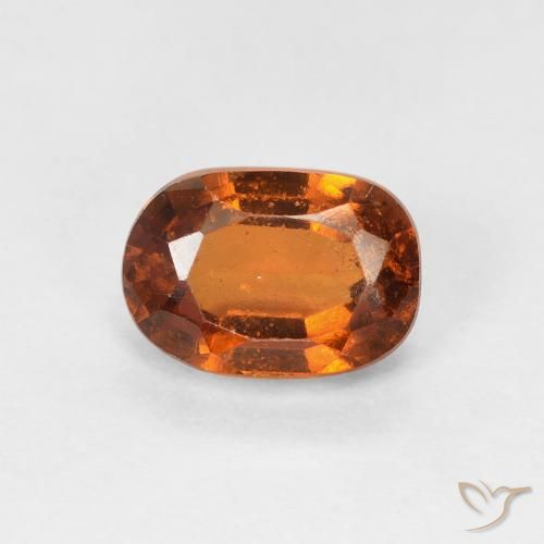 1.32ct Naturale Arancione scuro Granato hessonite, Ovale, VS
