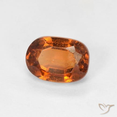 Granato hessonite Arancione scuro naturale da 1.32 ct, Ovale, VS