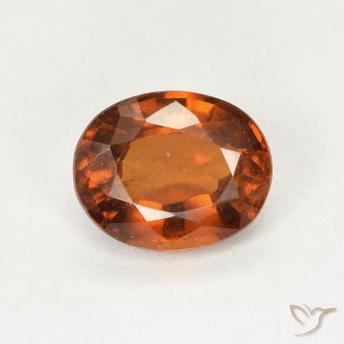1.23ct Naturale Arancione rossastra Granato hessonite, Ovale, VS