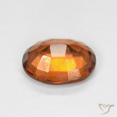 Granato hessonite Arancione rossastra naturale da 1.66 ct, Ovale, VVS-VS