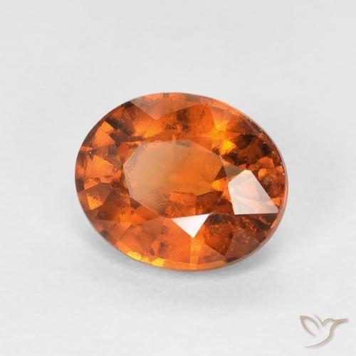 Granato hessonite Medium Dark-Orange naturale da 1.51 ct, Ovale, VVS-VS