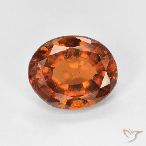 2.38ct Naturale Medium Dark-Orange Granato hessonite, Ovale, VS-SI