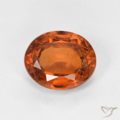 1.42ct Naturale Medium Dark-Orange Granato hessonite, Ovale, VS-SI