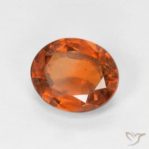 Granato hessonite Medium Dark-Orange naturale da 1.42 ct, Ovale, VS-SI