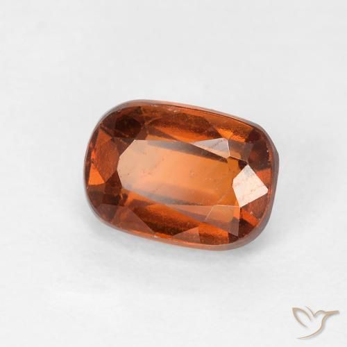 Granato hessonite Arancione scuro naturale da 1.32 ct, Cuscino, VVS-VS