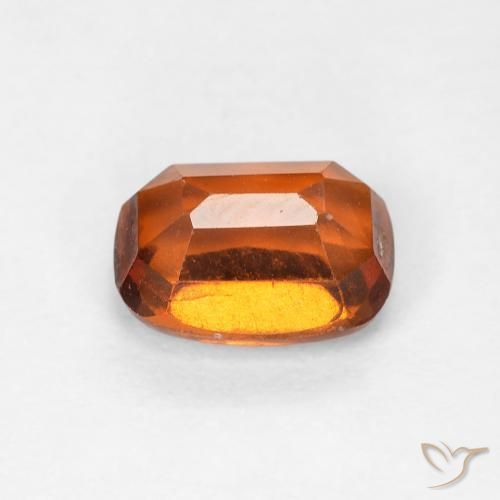 Granato hessonite Arancione scuro naturale da 1.32 ct, Cuscino, VVS-VS