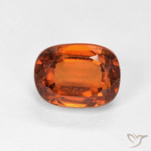 2.51ct Naturale Arancione scuro Granato hessonite, Cuscino, VVS-VS