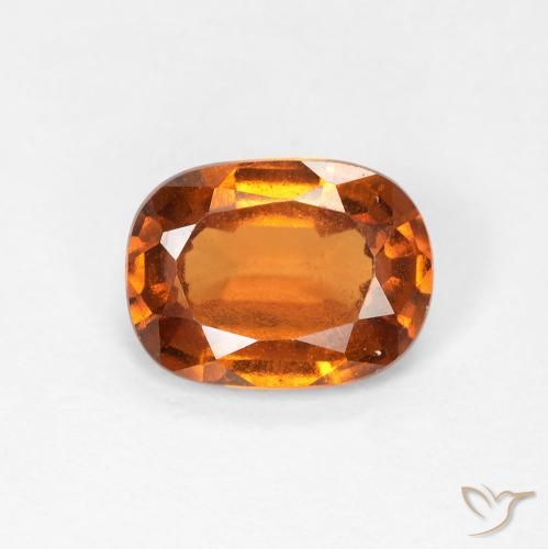 1.48ct Naturale Arancio giallastro Granato hessonite, Cuscino, VVS-VS