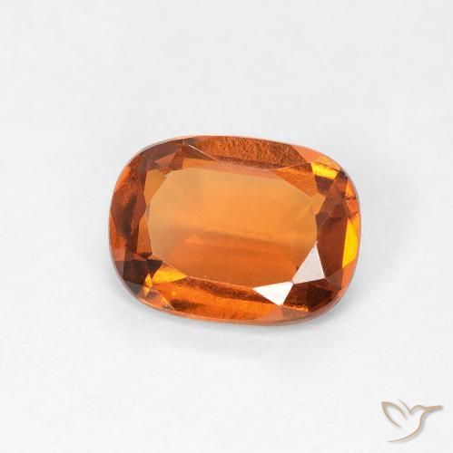 Granato hessonite Arancio giallastro naturale da 1.37 ct, Cuscino, VVS-VS