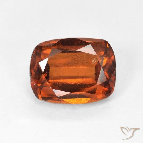 2.53ct Naturale Arancione Ambra Granato hessonite, Cuscino, VVS-VS