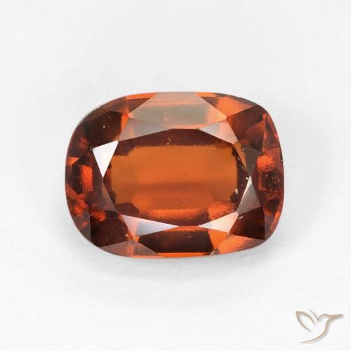 2.60ct Naturale Arancione rossastra Granato hessonite, Cuscino, VVS-VS