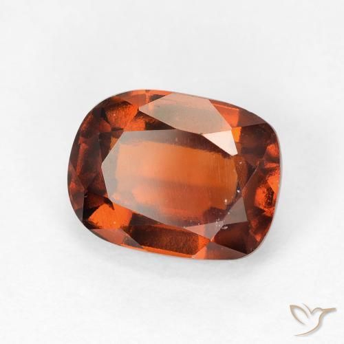 Granato hessonite Arancione rossastra naturale da 2.60 ct, Cuscino, VVS-VS