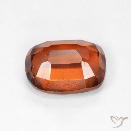 Granato hessonite Arancione rossastra naturale da 2.60 ct, Cuscino, VVS-VS