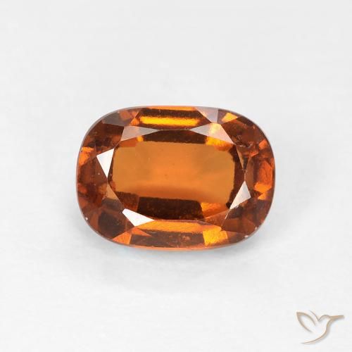 1.22ct Naturale Arancione scuro Granato hessonite, Cuscino, VVS-VS
