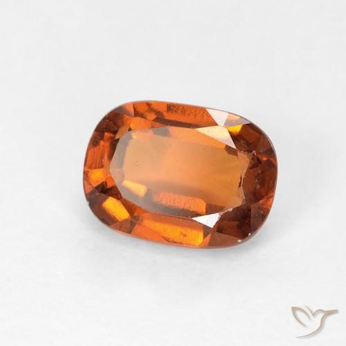 Granato hessonite Arancione scuro naturale da 1.22 ct, Cuscino, VVS-VS