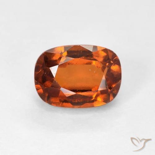 1.51ct Naturale Arancione scuro Granato hessonite, Cuscino, VVS-VS