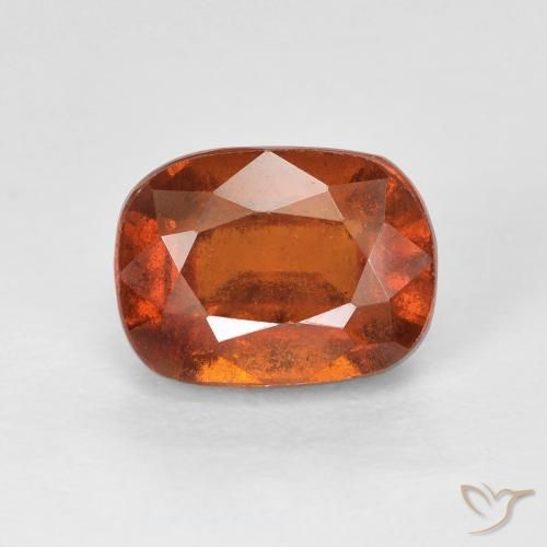2.56ct Naturale Arancione rossastra Granato hessonite, Cuscino, VS-SI