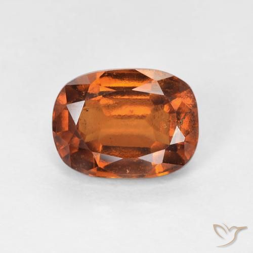 1.80ct Naturale Arancione rossastra Granato hessonite, Cuscino, VS-SI