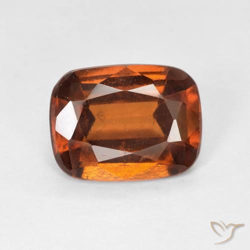 2.44ct Naturale Arancione rossastra Granato hessonite, Cuscino, VS-SI