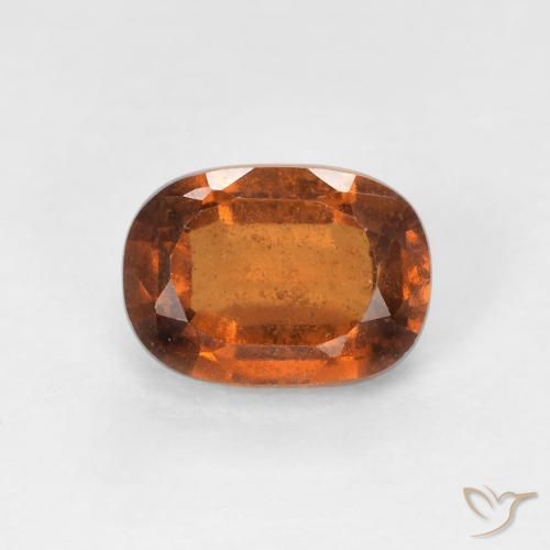 1.29ct Naturale Arancione Ambra Granato hessonite, Cuscino, VS-SI