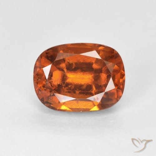 2.27ct Naturale Arancione scuro Granato hessonite, Cuscino, VS-SI